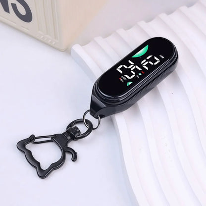 LED Digital Pocket Watch - Waterproof Hanging Carabiner Watch with Luminous Display for Kids & Adults