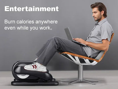Under Desk Elliptical Machine – Leg Exerciser with Remote Control & 12 Adjustable Speeds, Quiet Elliptical Trainer