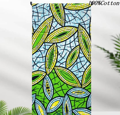 African Ankara Wax Print Fabric - 100% Cotton Batik Material for Sewing & Wholesale 6 Yards