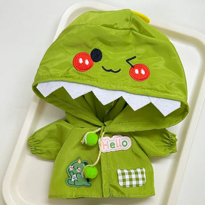 17cm Mini Doll Clothes Set – Kpop EXO Labubu Idol Raincoat, Love Bear Dress & Hat Accessories, Clothing Gift