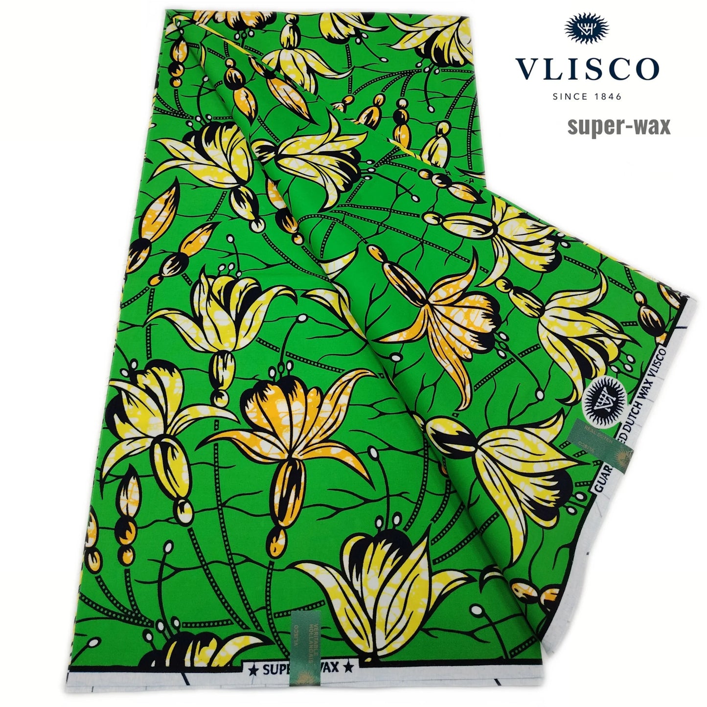 Original African Wax Print Fabric - 6 Yards Soft 100% Cotton Nigerian Ankara Pagne Batik Material