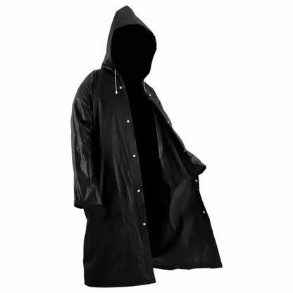 Waterproof EVA Hooded Raincoat for Adults – Thickened Outdoor Rainwear for Men & Women, Full Body Cover Poncho Jacket