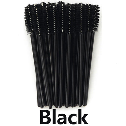 ANNAFRIS 50pcs Disposable Eyelash & Eyebrow Brushes — Soft Crystal Lash Extension Mascara Wands Makeup Tools