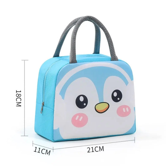 Cartoon Insulated Lunch Bag - Portable Non-Woven Thermal Food Storage Tote