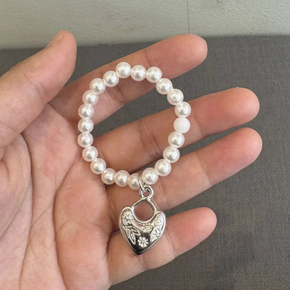 Labubu 4.0 Monsters Pin — Pearl Love Necklace Pendant for Mini Labubu Doll Accessories