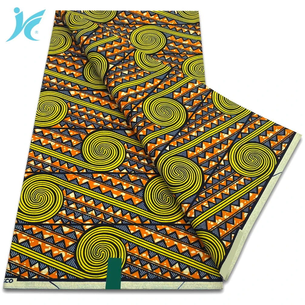 2026 African Real Wax Fabric - 100% Cotton Nigerian Ankara Dutch Batik Sewing Cloth