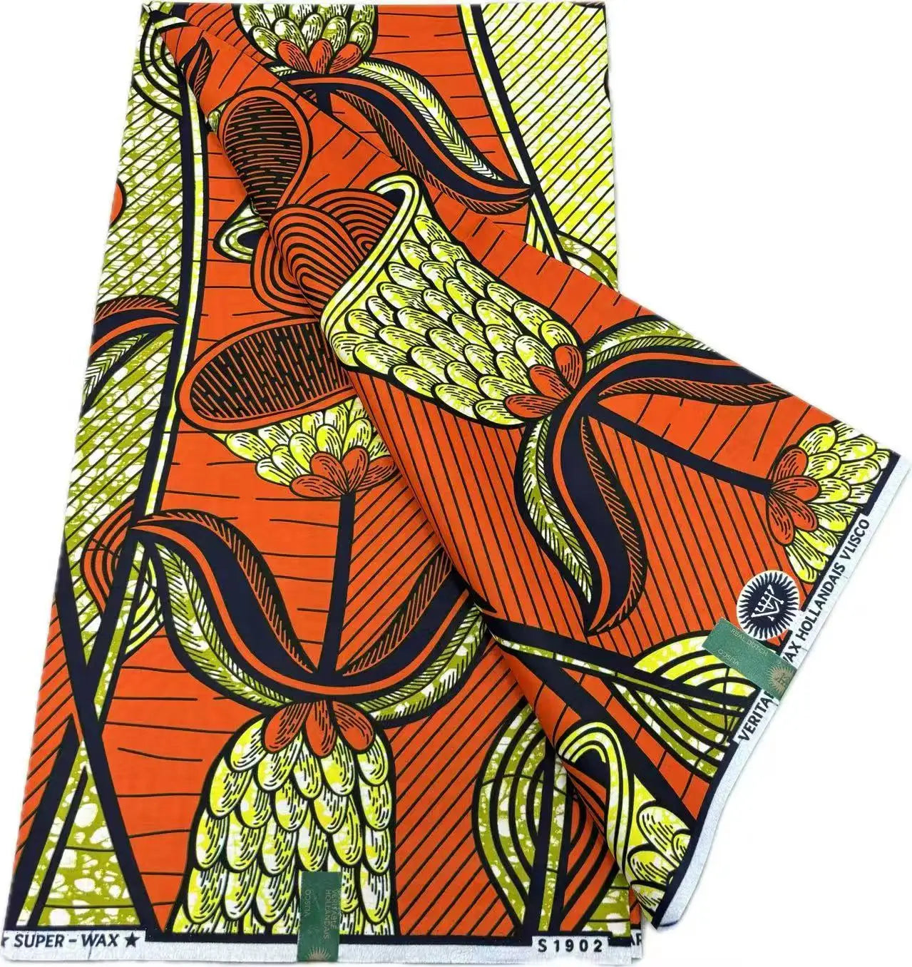 African Ankara Wax Print Fabric - 100% Cotton Batik Material for Sewing & Wholesale 6 Yards