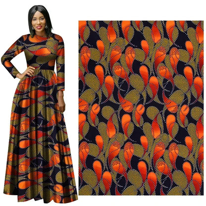 African Ankara Wax Print Fabric by the Yard - 3/6 Yards Party Dress Sewing Cloth FP6625