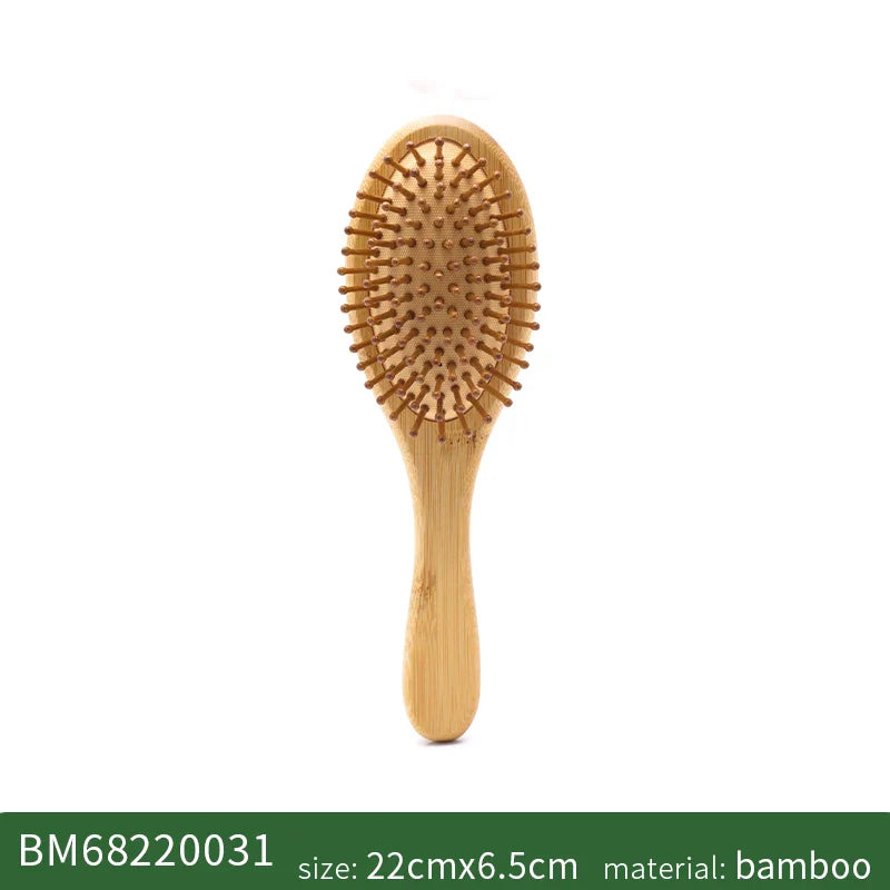 Bamboo Hair Brush for Women – Wide Tooth Styling Comb, Scalp Massage Brush for Smooth Hair & Barber Use