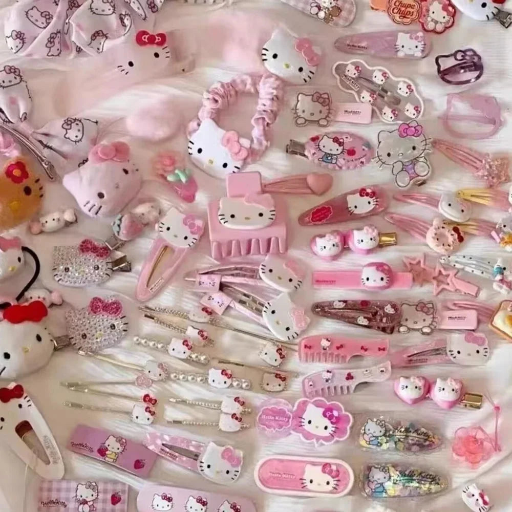 Y2K Pink Hair Clip Set - Cute Seamless Edge Barrettes Trendy Sweet Hair Accessories for Women & Girls