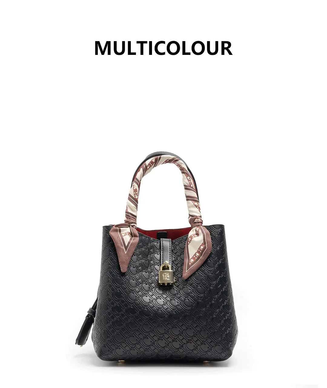 CH Fashion Women’s Shoulder Bag – Large Capacity Casual PU Leather Handbag with Embossed Letters