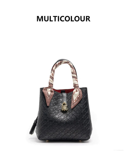 CH Fashion Women’s Shoulder Bag – Large Capacity Casual PU Leather Handbag with Embossed Letters