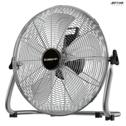 Powerful Electric Floor Fan - High-Wind Industrial & Household Fan for Floor, Desk & Living Room