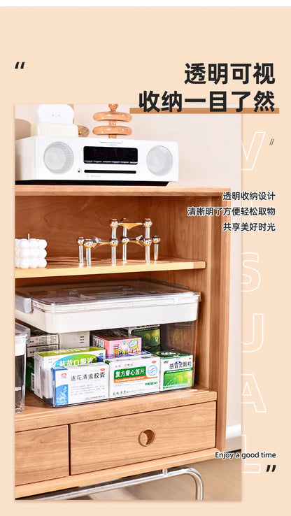 Multi-Layer Home Medicine Box – Large Capacity Transparent Medical Storage Case for First Aid & Medication Organization
