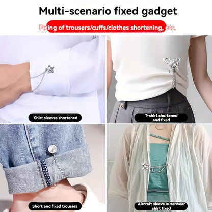 Women’s Butterfly Clothing Clips - Adjustable Sleeve Shortening & Fashion Fixing Accessories for Shirts, Dresses & Pants