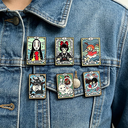 Anime Cat Enamel Brooch Set - 6pcs Cartoon Animal Pins for Backpacks, Fashion Accessories & Gifts