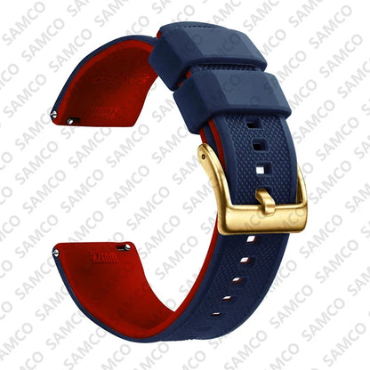 Premium Silicone Watch Band - Quick Release Rubber Replacement Strap for 18mm 20mm 22mm Watches