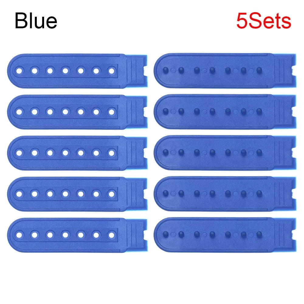 5 Sets Snapback Strap Replacement - 7 Hole Colorful Hat Repair Buckle Clips for Baseball Cap Accessories