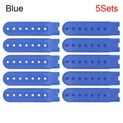 5 Sets Snapback Strap Replacement - 7 Hole Colorful Hat Repair Buckle Clips for Baseball Cap Accessories