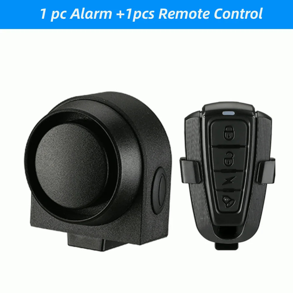 WSDCAM Bicycle Alarm – Waterproof Vibration Alarm with USB Charging & Remote Control, 110 dB Security for Bike & Motorcycle