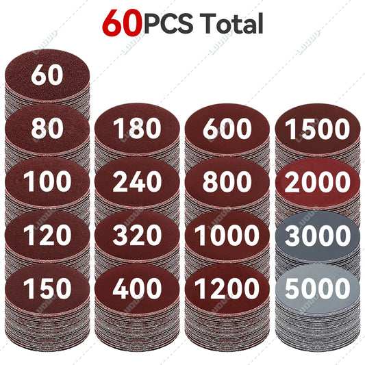 Car Detailing Sandpaper Discs – Hook & Loop Polishing Pads for Headlight Restoration, Metal & Wood Sanding, Auto Surface Finishing Sheets