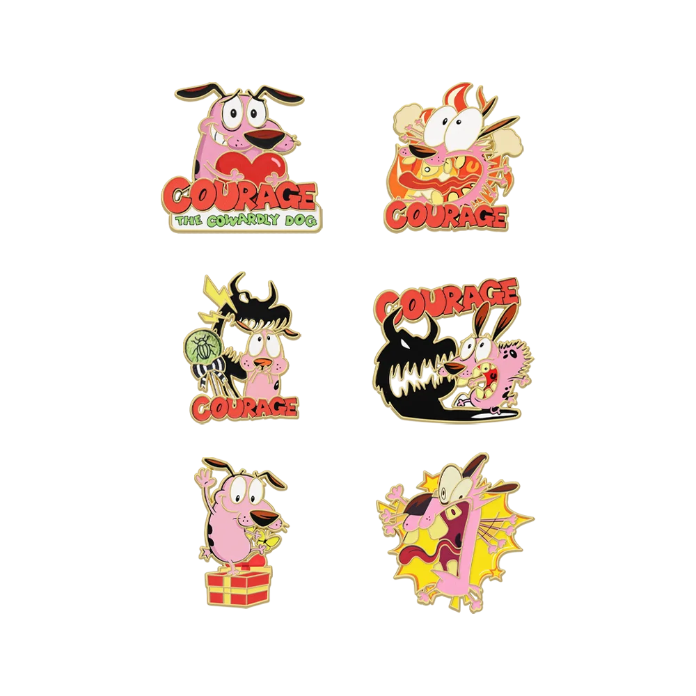 Anime Hero Dog Enamel Pins - 6-Piece Metal Lapel Brooch Set for Backpacks & Gifts