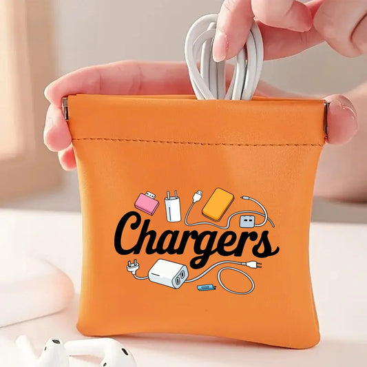 Charger and Cable Organizer Pouch - Durable Travel Storage Bag for Data Cables, USB Drives, Power Banks, and Phones