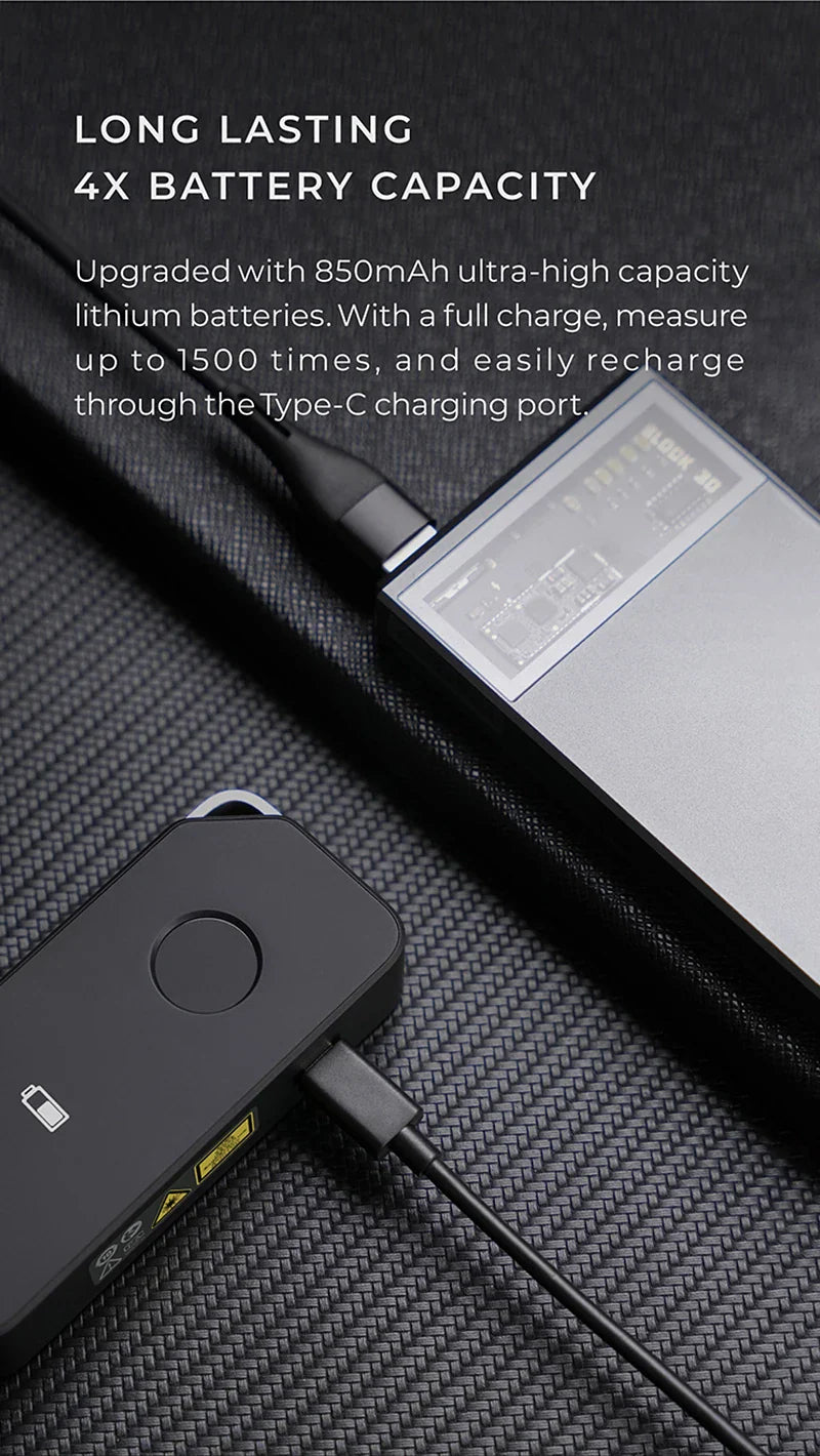 HOTO Smart Laser Measure Pro, LED Display Digital Laser Tape Measuring Tool, Rechargeable Rangefinder Ruler