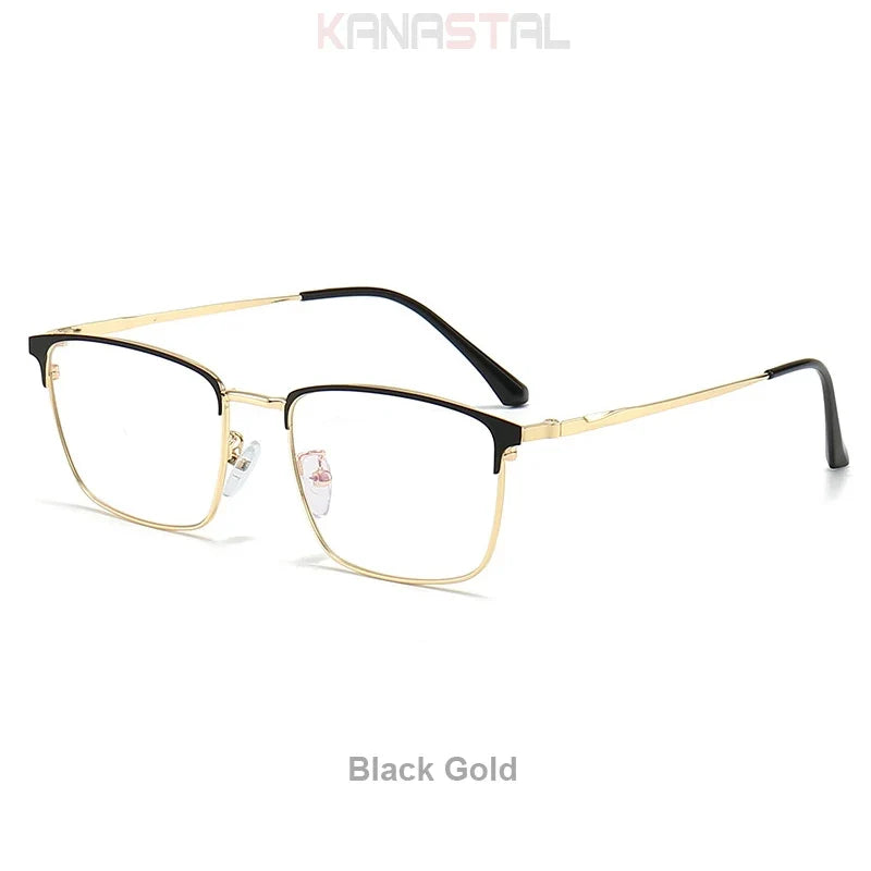 Prescription Titanium Eyeglasses - Blue Light Blocking Reading Glasses for Men & Women Myopia Optical Frames