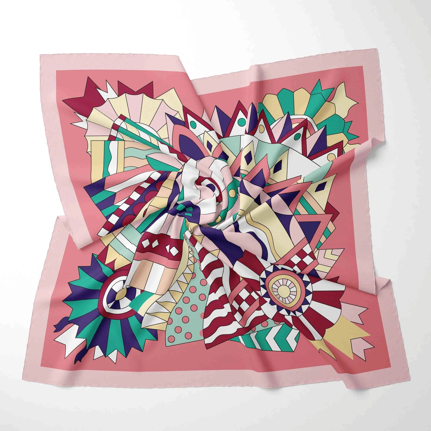70x70cm Chiffon Square Scarf - 2025 Printed Foulard Neck & Hair Fashion Accessory for Women