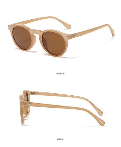 Retro Round Polarized Sunglasses – Vintage Fashion Shades for Men & Women, Driving Eyeglasses