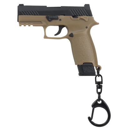 Tactical Mini Pistol Keychain - P320 G17 Gun Shape Detachable Key Ring Realistic Model Toy Decoration
