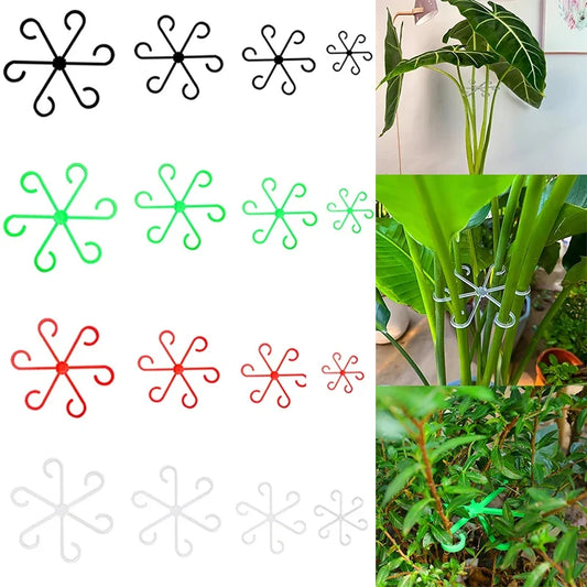 Reusable Plant Support Clips - Plastic Garden Stem Fixing Clips for Houseplant Branch Organizer