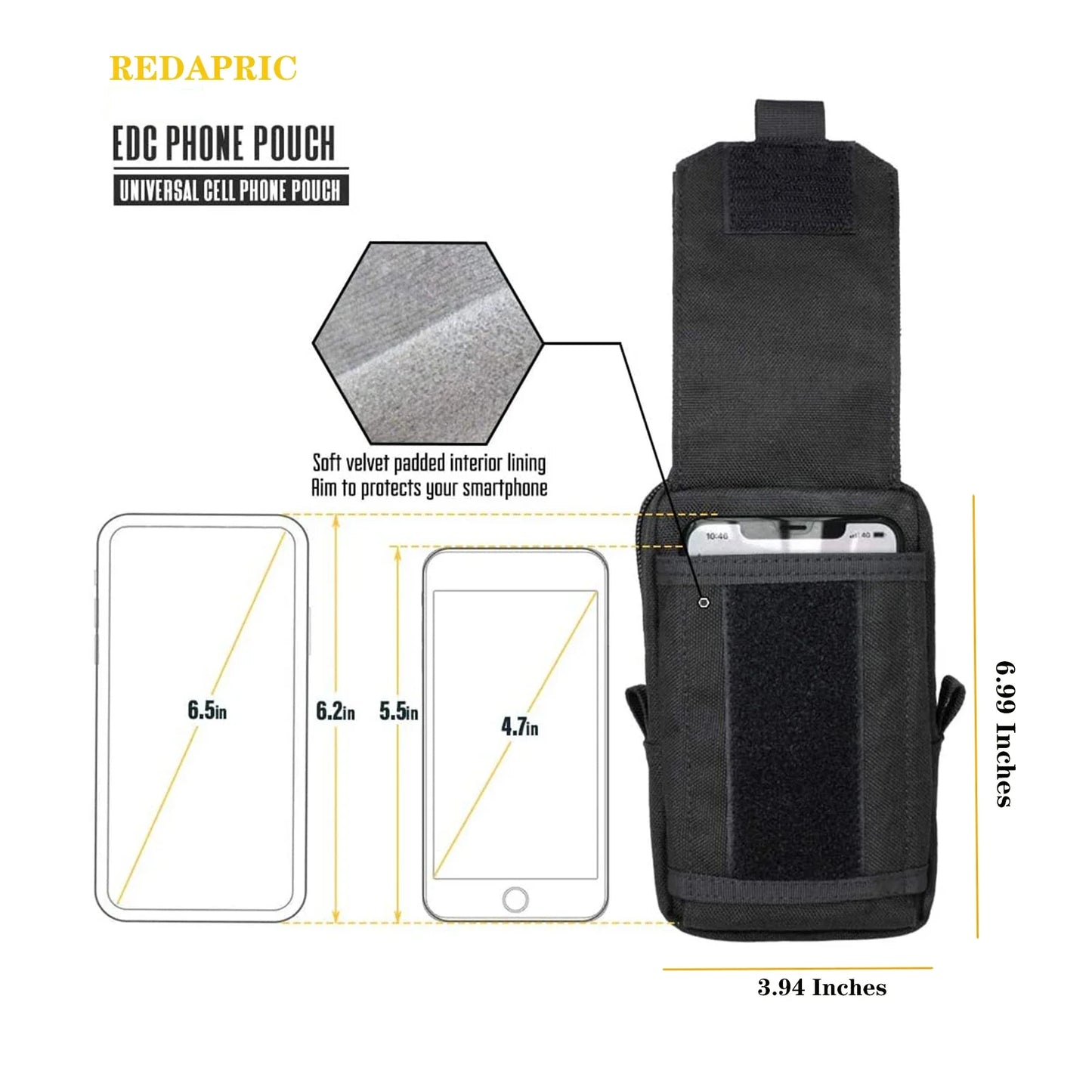 Tactical Molle Waist Bag: Military Outdoor Men's EDC Tool Organizer - Utility Gadget Vest Pack with Mobile Phone Case