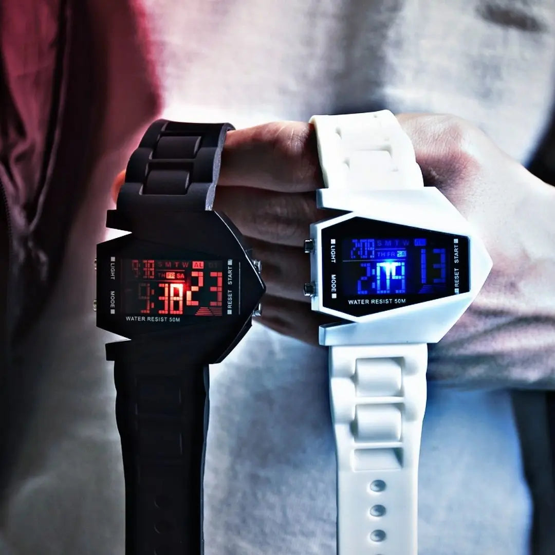 Multi-Function Aircraft Sports Watch – Electronic Watch for Junior High School Boys & Girls