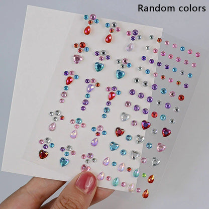 5D Face Diamond Gem Stickers - Colorful Rhinestone Body Makeup Tattoo for Festival, Nail Art & DIY Bling Style
