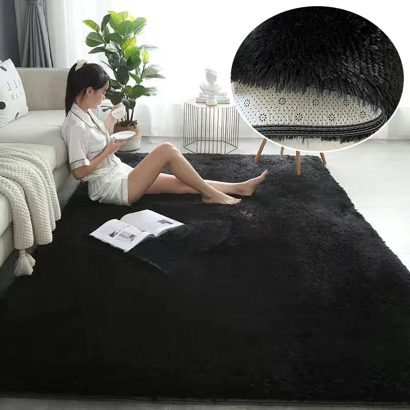 Soft Shaggy Plush Area Rug – Large Fluffy Beige Carpet for Living Room, Bedroom, Kids Room & Nursery Decor