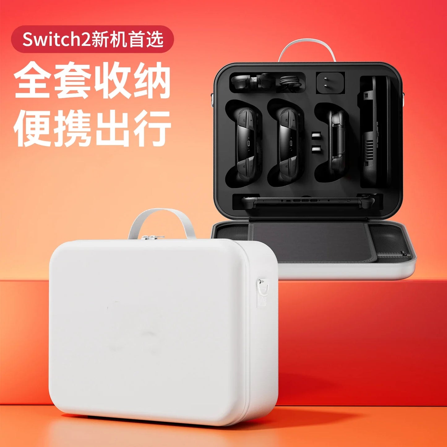 Large Carrying Case for Switch 2 - Waterproof Travel Storage Bag for Console & Accessories