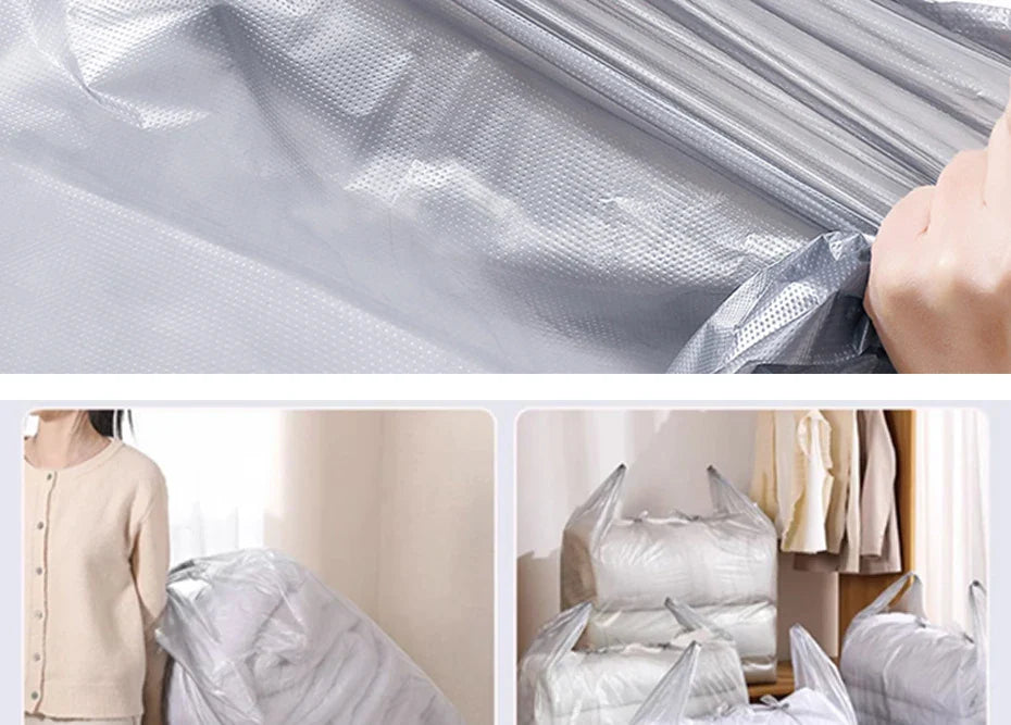 10PCS Large Plastic Storage Bags — Thick Moving & Organizer Bags for Clothes, Toys, Bedding, Duvets