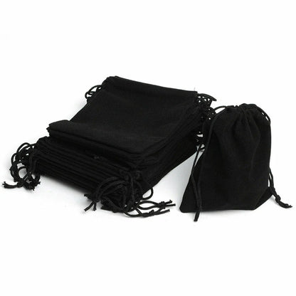 100pcs Velvet Drawstring Bags – Jewelry Gift Pouches for Wedding, Party, Sweets & Display (5x7/7x9/10x14cm)
