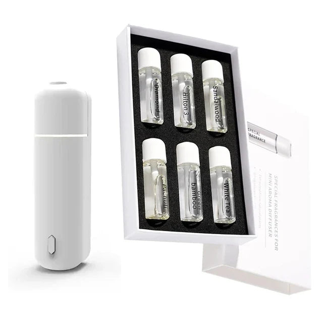 Mini USB Rechargeable Car Aroma Diffuser – Essential Oil Fragrance Air Freshener Vent Clip
