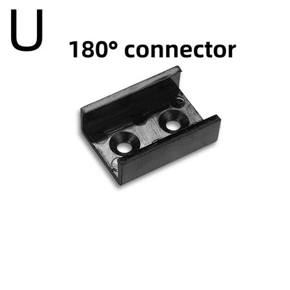 LED Aluminum Profile Channel - Black U/V Shape Housing Cover for 8-12mm Light Strips