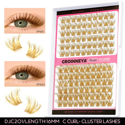 Lash Clusters Extension Kit – Fake Eyelashes Set with Lash Bond, Seal, and Applicator Tool for Makeup