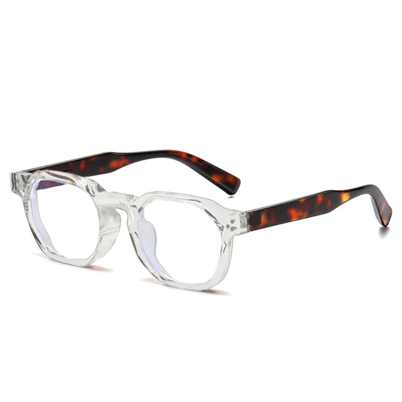 JNPCXI Vintage Rivet Oval Sunglasses – Fashion Leopard Frame Luxury Eyewear for Men & Women, Anti Blue Light Glasses