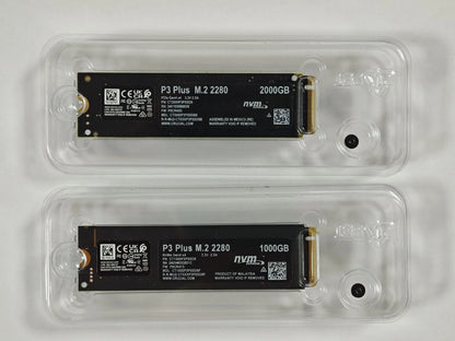 Crucial P3 Plus 1TB PCIe Gen4x4 NVMe M.2 SSD – 500GB, 1TB, 2TB, 5000MB/s Speed (OEM Package)