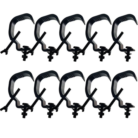 10PCS Aluminum Stage Light Hooks - 30KG Load Bearing Mounting Clamps for LED PAR & Moving Head Lighting Equipment