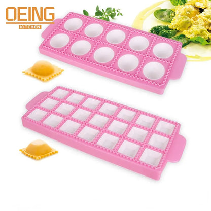 Italian Dumplings Making Mold - Handmade Pastry Tool for Multifunctional Plastic Ravioli Mould - DIY Baking Tools
