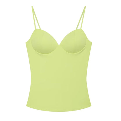 Women’s Sleeveless Crop Top - Backless Corset Camisole Bodycon Bustier Tank Top with Adjustable Straps