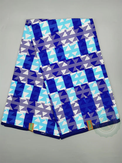 Guaranteed Original African Wax Fabric - 100% Cotton Real Ankara Print 6 Yards for Wedding Dresses & Sewing