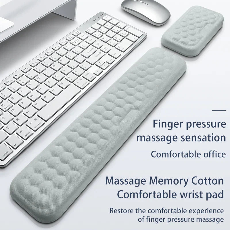 Ergonomic Keyboard & Mouse Wrist Rest - Memory Foam Office Typing & Mouse Pad, Relaxation & Protection for Computer & Notebook